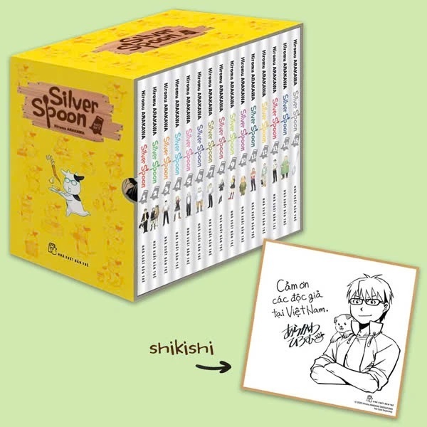 Truyện Boxset Manga - Silver Spoon: Full bộ Tập 1 - 15 (Hộp 15 Cuốn) - Tặng Kèm Shikishi chữ ký tác 