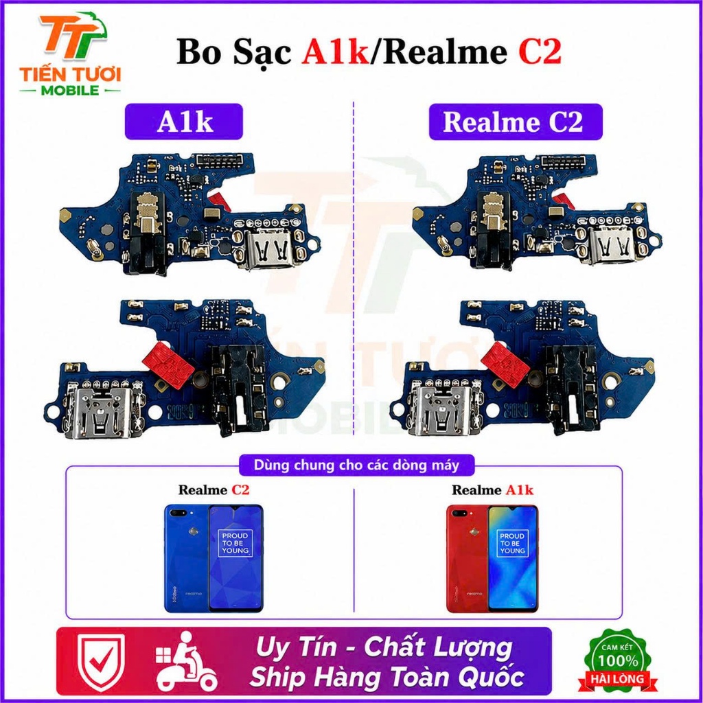 Bo sạc Realme C2/ A1K dùng chung