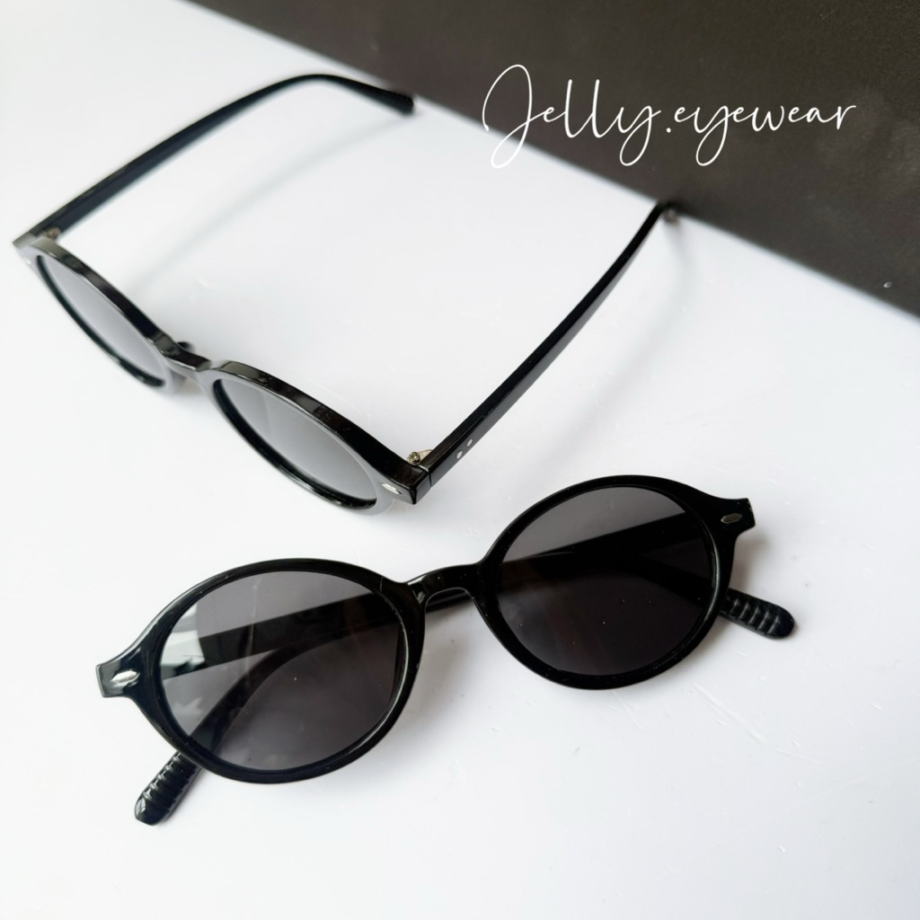 Kính râm nữ dáng tròn oval nhựa dẻo tròng UV400,Gọng kính mát nữ oval tròng UV400 Jelly Eyewear