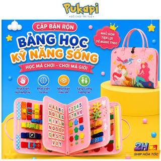Bảng Bận Rộn Đồ Chơi Montessori Cho Trẻ Đồ Chơi Giác Quan Học Tập Mầm Non Hoạt động Cặp Bận Rộn- Đồ Chơi PUKAPI