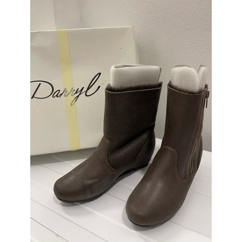Giày boot cổ ngắn (Ankle Boots) đế xuồng (Wedge sole) nội địa Nhật