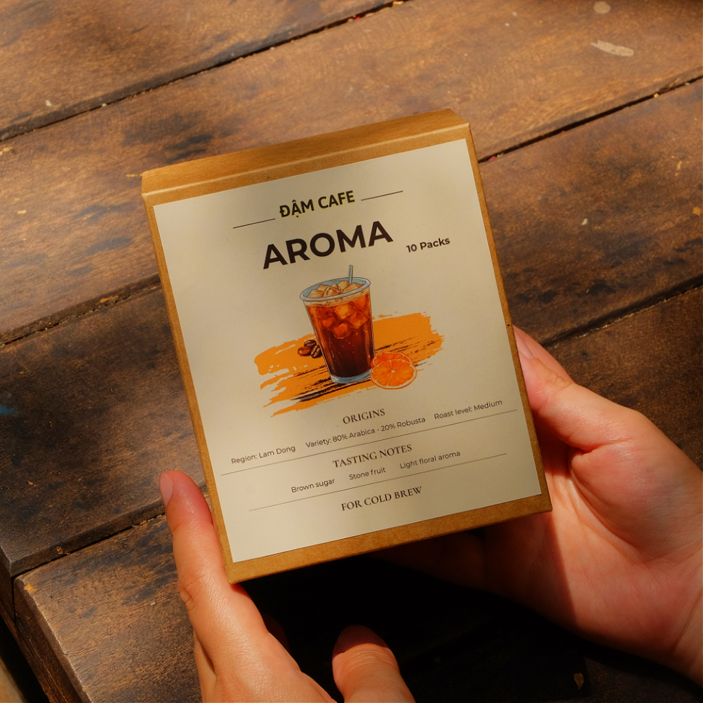 Cà phê ủ lạnh Coldbrew, Cafe blend ARABICA(80%) ROBUSTA (20%) ĐẮNG NHẸ, CHUA THANH, NGỌT HẬU, THƠM, 