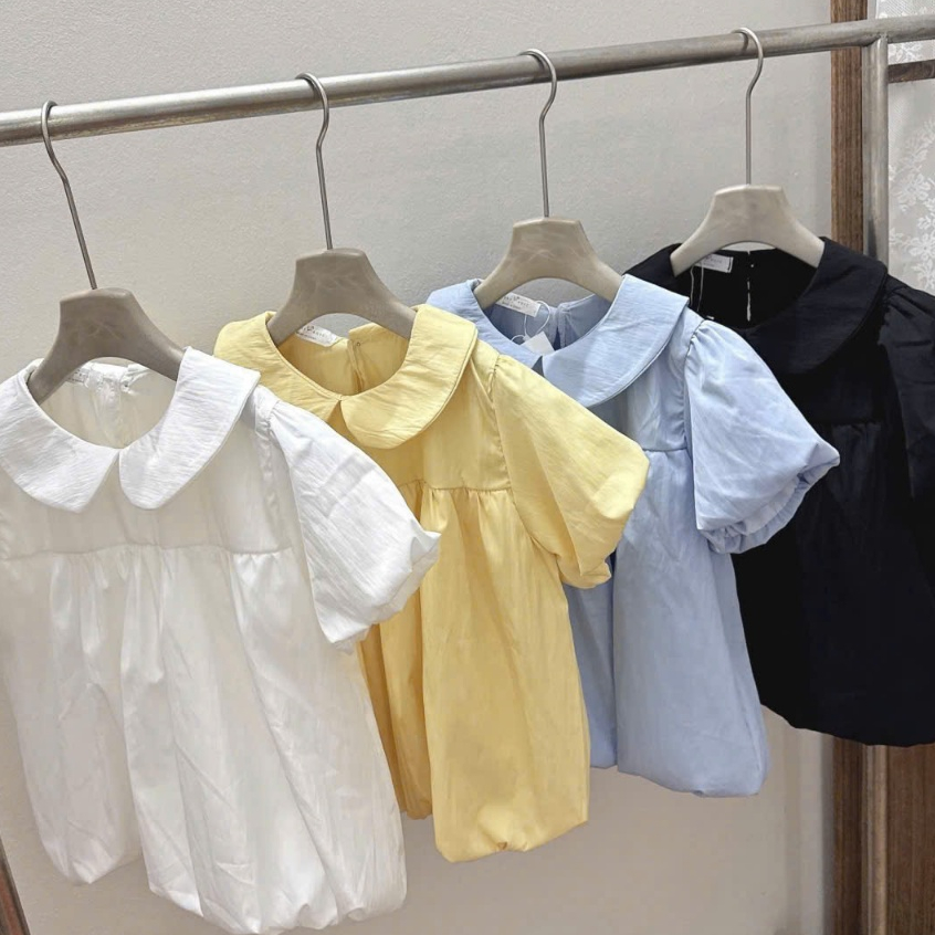 Áo babydoll cổ sen dáng bí tay bồng chất gió su mềm A75 SUTANO | BigBuy360 - bigbuy360.vn
