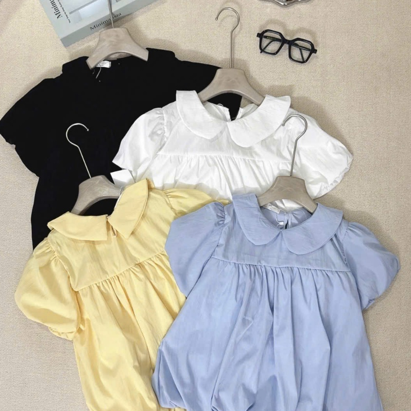 Áo babydoll cổ sen dáng bí tay bồng chất gió su mềm A75 SUTANO | BigBuy360 - bigbuy360.vn