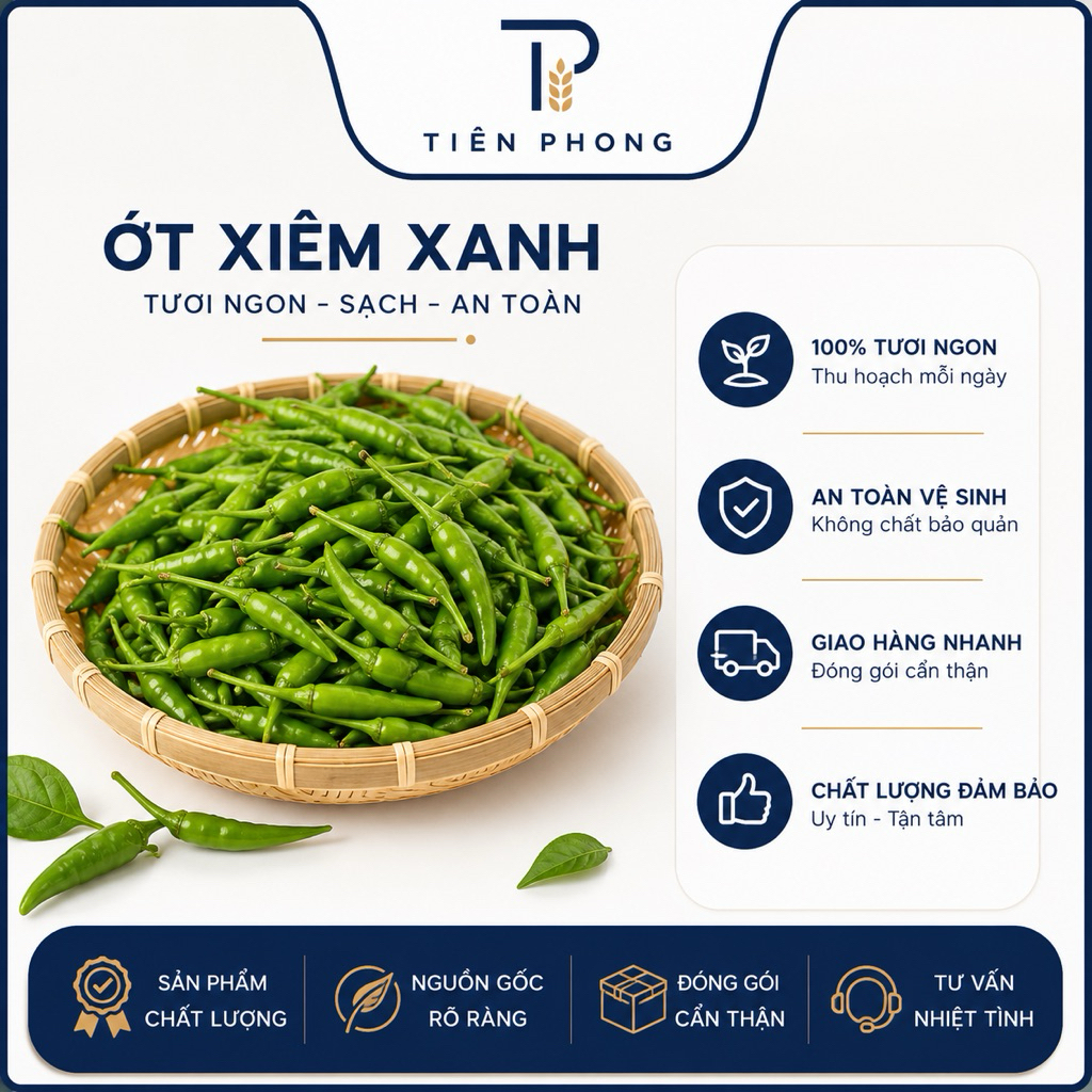 Ớt Xiêm Xanh DakLak Tươi Sạch Nhà Trồng Cay Đậm Đặc Sản DakLak