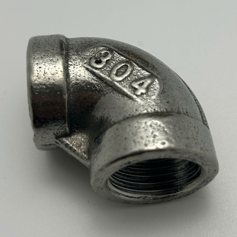 Cút inox ren trong 90 độ 21-27 | Co góc inox 304 nối ống nước ren 1/2 3/4