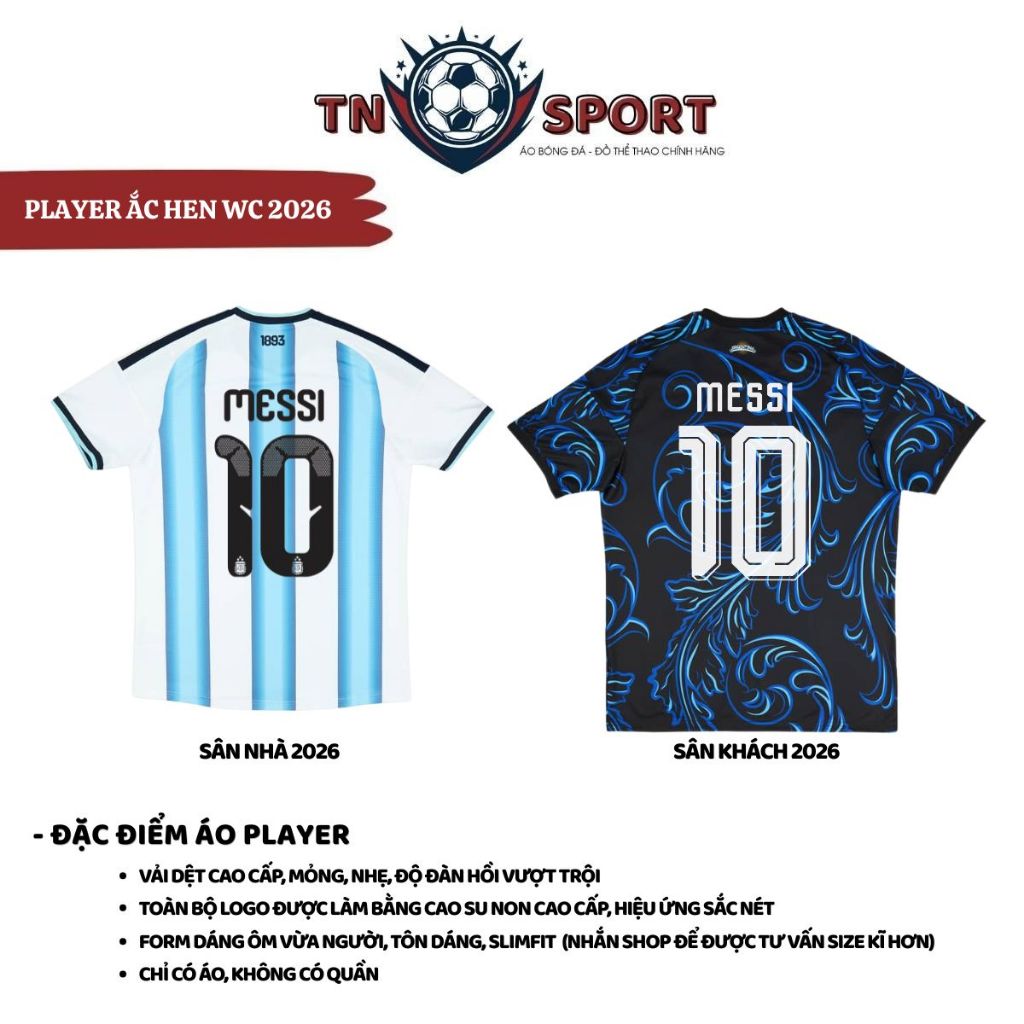 [PLAYER - ÁO LẺ ] Áo Player ẮC HEN 2026 bản chuẩn hãng vải player dệt kim thoáng khí form Slimfit