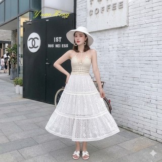 Áo ren đi biển hoa đan dáng mới