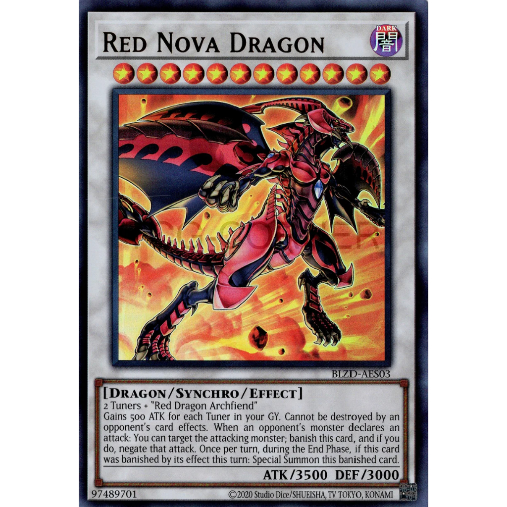 (PhUyên) Thẻ bài AE BLZD-AES03 Red Nova Dragon (UR)