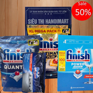 Viên rửa bát chén Finish Quantum ultimate chính hãng EU Đức Anh 60 viên, viên rửa ly finish cao cấp