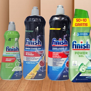 Nước làm bóng bát finish 800ml, dầu làm bóng finish 500ml, 750ml dung dịch làm bóng finish bát chén ly dùng cho máy rửa