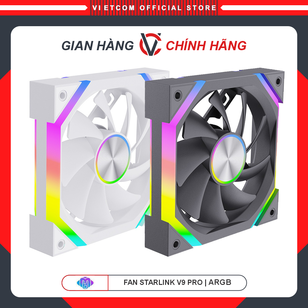 FAN LED ARGB Starlink V9 Pro - Phiên bản gió thổi xuôi và thổi ngược