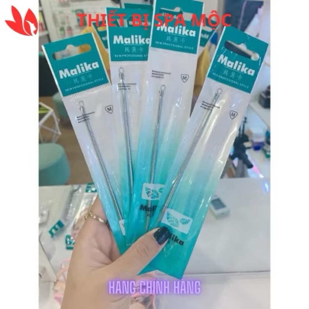 Combo 10 Que Nặn Mụn Malika, Kim Nặn Mụn Cây Lấy Mụn Cao Cấp 2 Đầu Chính Hãng Không Gỉ Sét Dụng Cụ Chăm Sóc Da Mặt