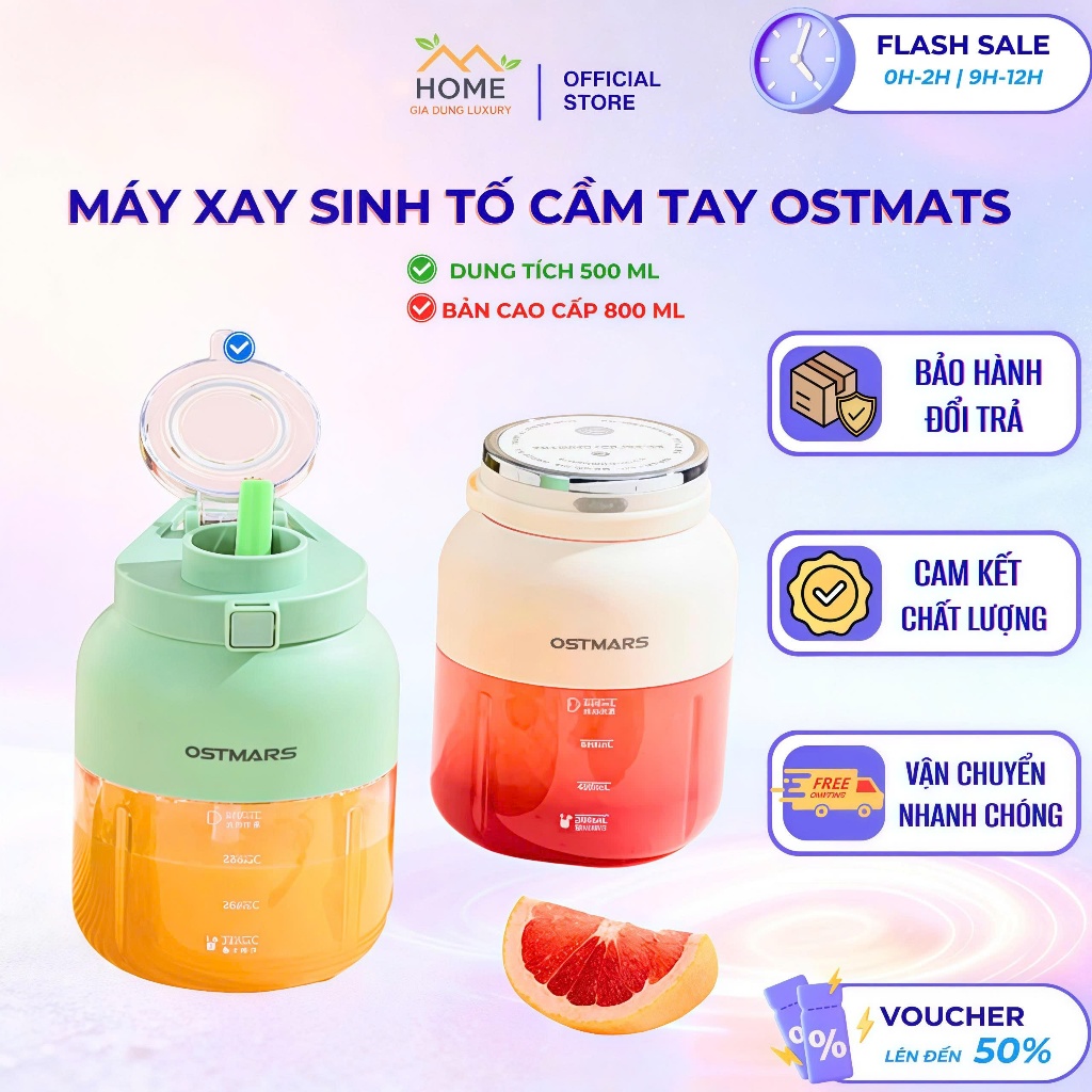 Máy xay sinh tố mini đa năng OSTMARS , máy xay sinh tố cầm tay OSTMARS,máy xay Sinh Tố Hoa Quả tiện 