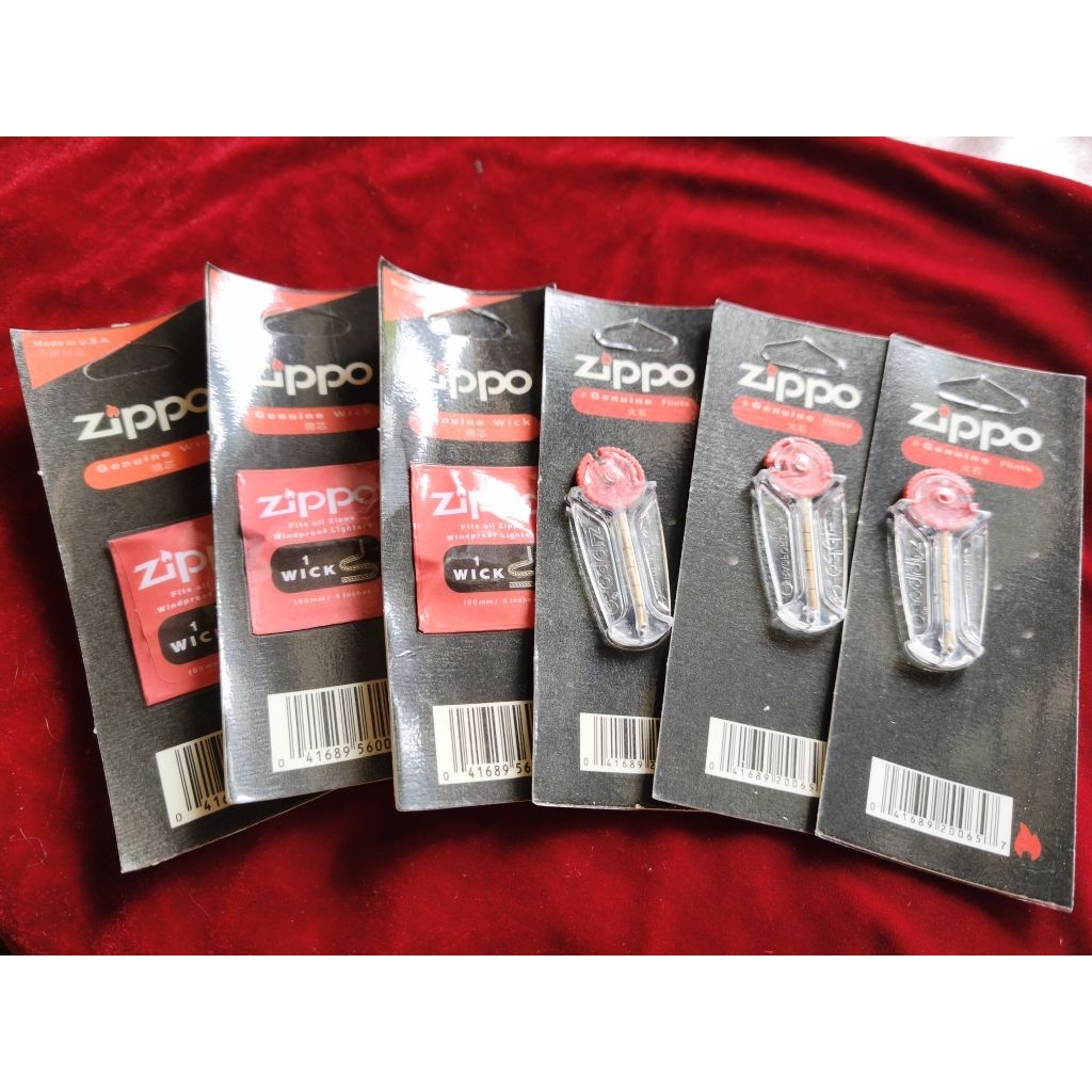 Bấc Zippo (Tim) Và Đá Lửa Zippo Mỹ - Phụ Kiện Thay Thế
