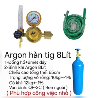 Hàn Tig Argon bình 8Lít_10Lít_15Lít công việc nhỏ, ít sử dụng, dùng cho máy hàn Tig Argon