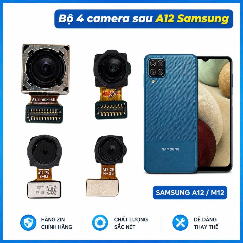 camera sau  samsung a12,M12 (Bộ 4 cái)