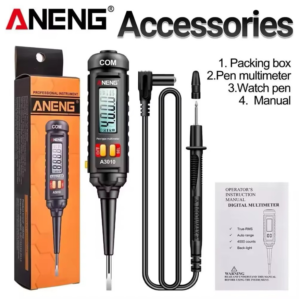 Đồng hồ vạn năng thế hệ mới A3010 kiêm bút thử điện thông minh, kiểm tra dây điện đứt ngầm, đo thông