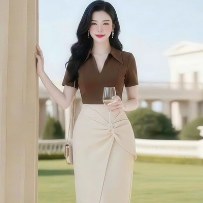 Đầm thiết kế dự tiệc công sở dáng ôm phối màu sang trọng Callene (CC578)