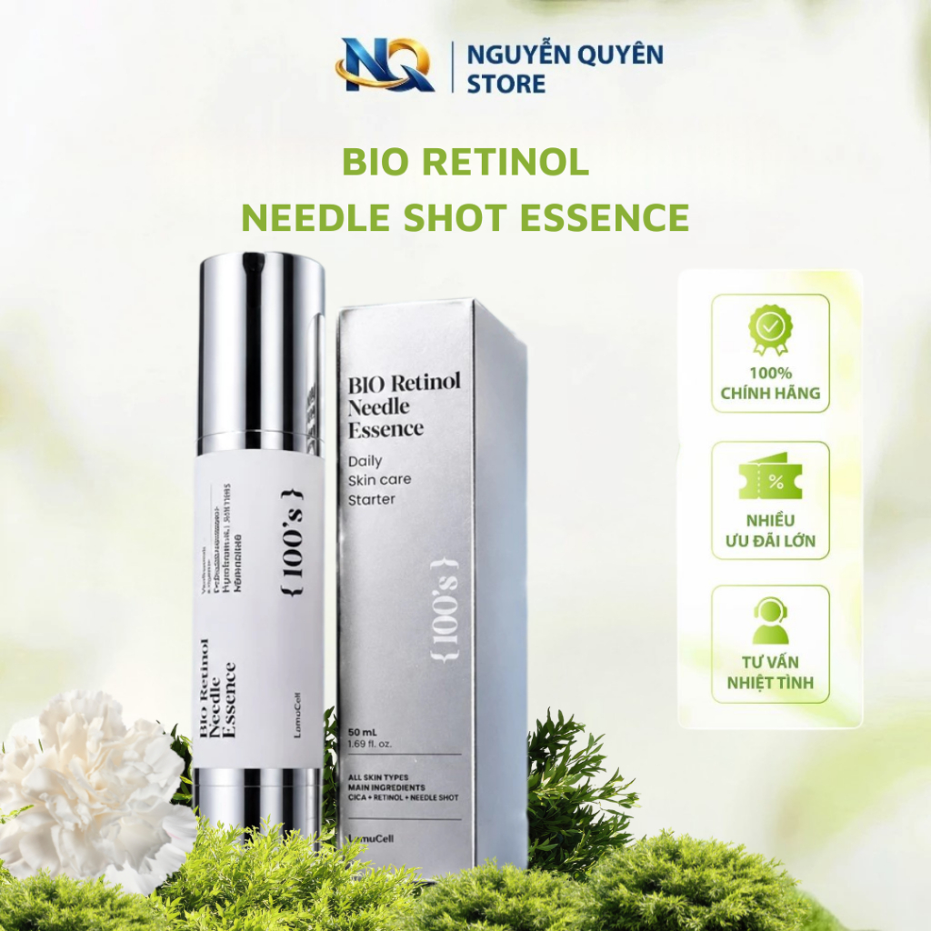 Bio Retinol Needle Shot Essence 50ml – Tinh Chất Căng Bóng Da, Cấp Ẩm, Hỗ Trợ Thu Nhỏ Lỗ Chân Lông C