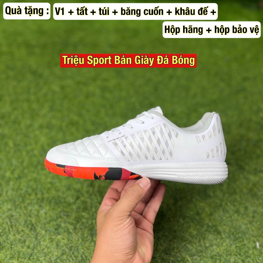 giày đá bóng futsal gato 2 ic V1 ( Khâu đế + tất + túi + băng cuốn + hộp hãng + hộp bảo vệ )