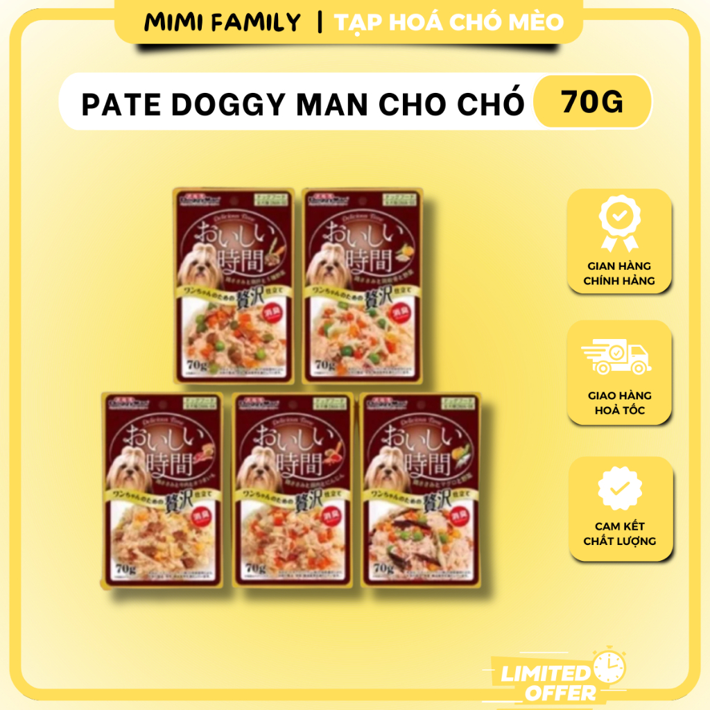 Pate Doggyman 70g, Pate Thịt Gà Và Rau Củ Tươi Cao Cấp