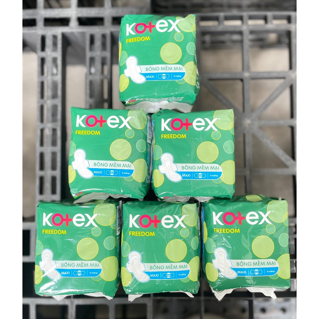 Combo 2 gói Băng vệ sinh Kotex Freedom Maxi có cánh 8 miếng