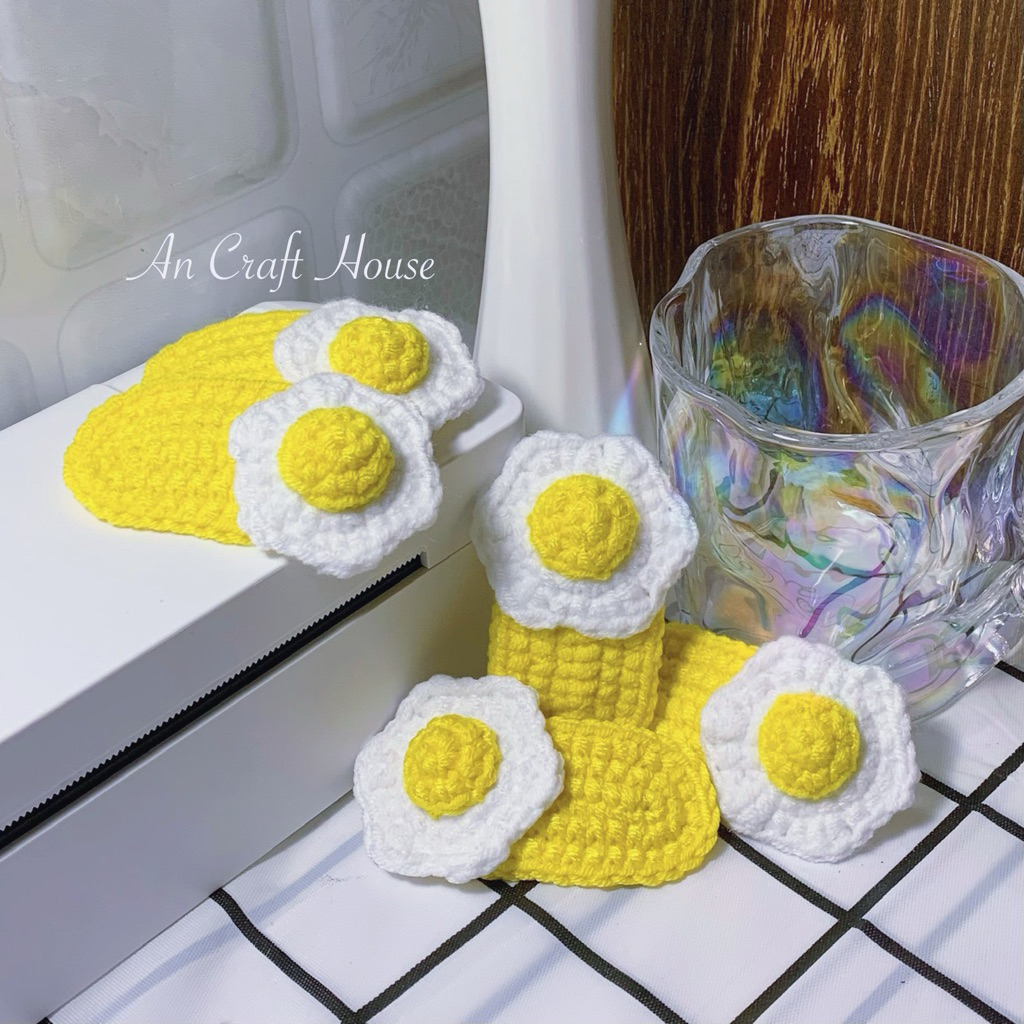 [HÀNG SẴN] Kẹp Trứng Ốp La Len Handmade - An Craft House