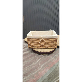 Giỏ lục bình đan vặn ô cờ hàng đẹp