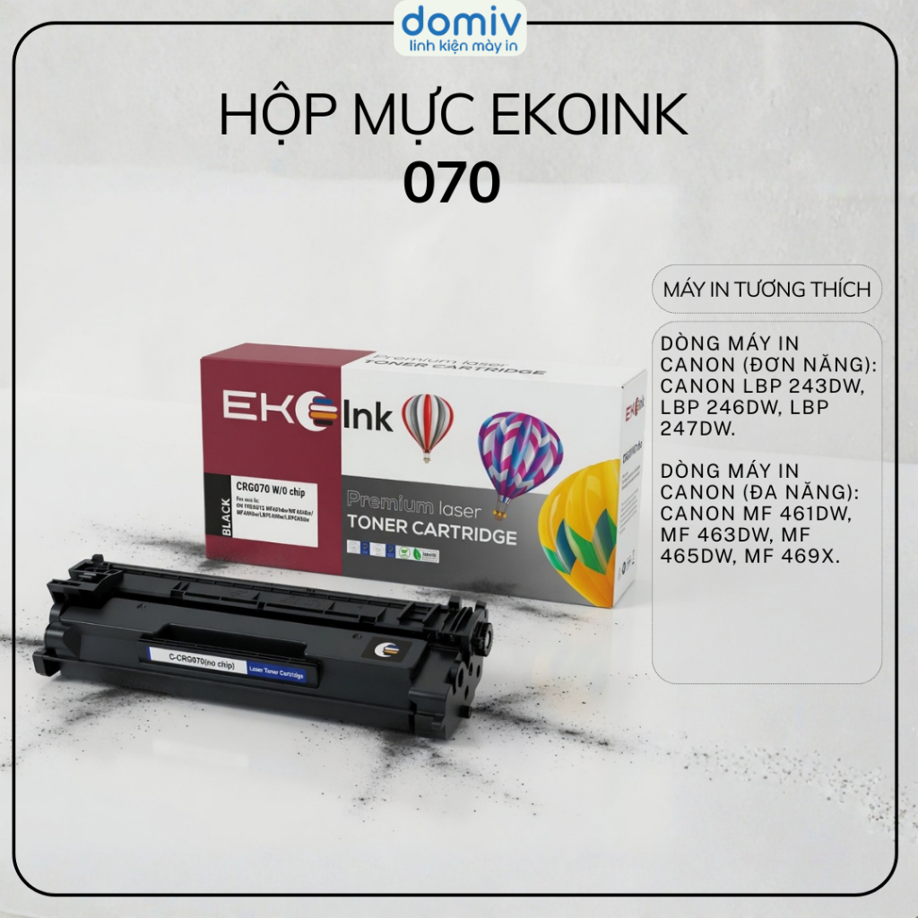 Hộp Mực Eko Ink Canon 070 CRG070 Cho Canon LBP243DW LBP246DW LBP247DW MF465DW In Đậm Nét