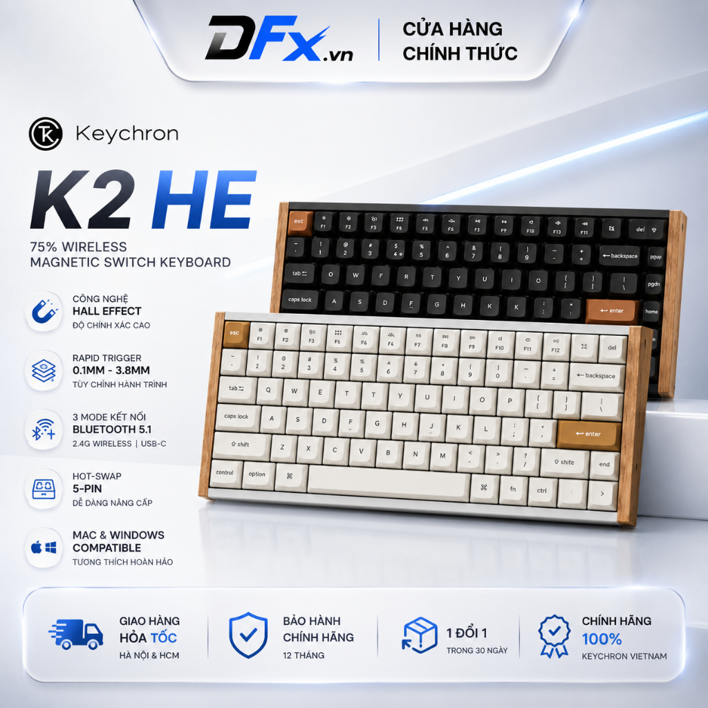 Bàn phím cơ Keychron K2 HE Special Edition Chính Hãng [Hoả tốc]