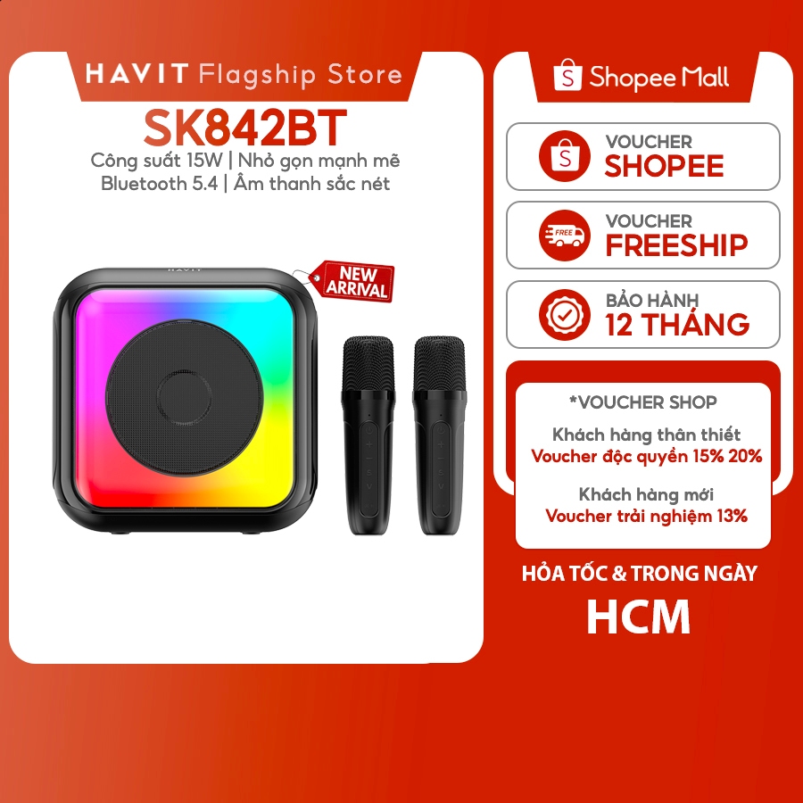 Loa Karaoke Di Động Havit SK842BT Công Suất 15W |  | Bluetooth 5.4