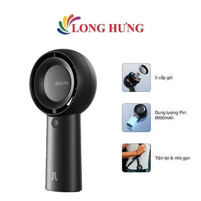 Quạt mini tích điện cầm tay Jisulife Handheld Fan Life5 Plus 6000mAh - Hàng chính hãng