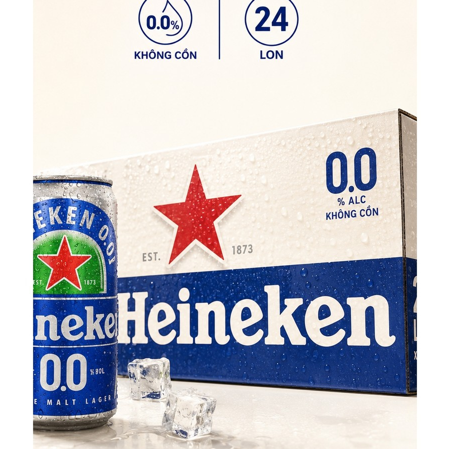 Bia Heineken 0.0 Không Cồn Thùng 24 Lon 250ml – Chính Hãng