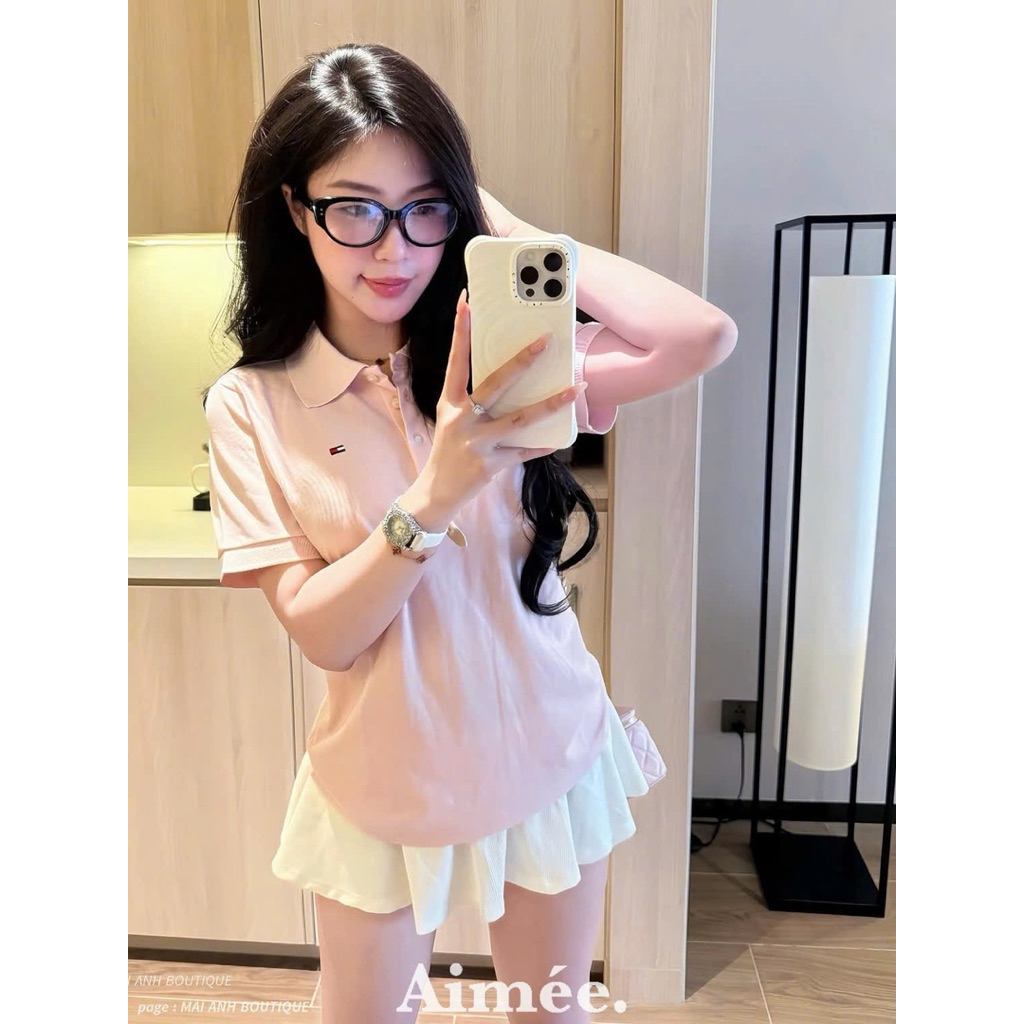 Aimee Studio / Áo polo tom mi qccl1 ảnh thật shop chụp
