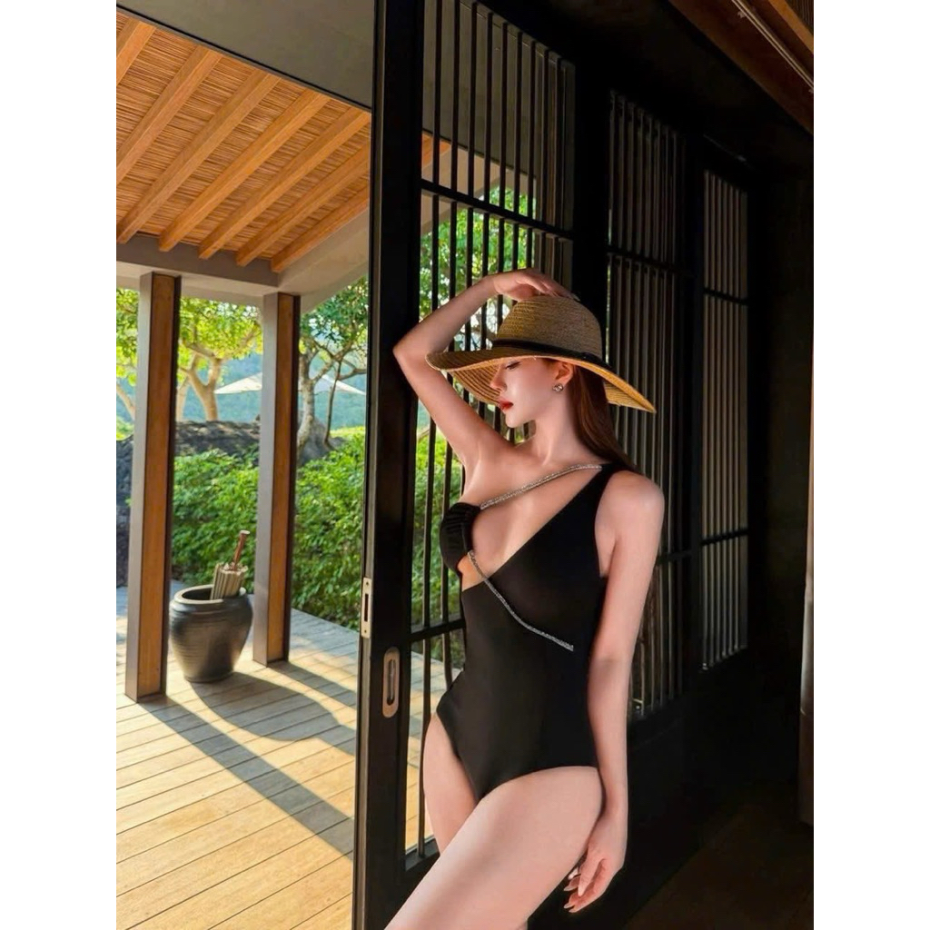 MỘC BIKINI • CÓ SẴN • Set liền Vsen đen TN - Đồ bơi nữ màu đen, thiết kế liền mảnh, phong cách thời trang | BigBuy360 - bigbuy360.vn