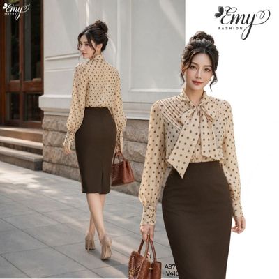 [LƯU Ý SẢN PHẨM CHỈ ÁO] Áo Thiết Kế EMY Thời Trang Cao Cấp A9799 Vải Voan Tơ Sang Trọng Thanh Lịch