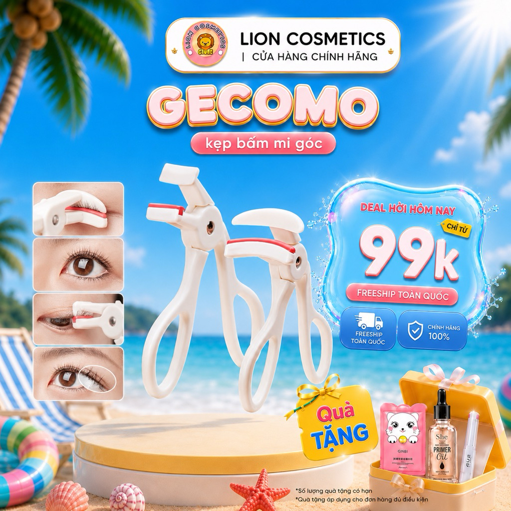 [GECOMO] Bấm Mi Gecomo Cong Mi Dài Lâu, Kẹp Mi Dễ Thao Tác Dành Cho Người Mới Học Makeup Dụng Cụ Bấm