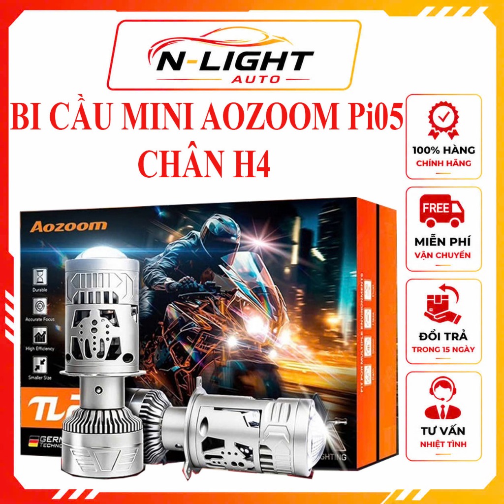 Bi Cầu Mini Aozoom Pi05 - Bi Cầu Led Mini H4 Aozoom π05 Thế Hệ Mới