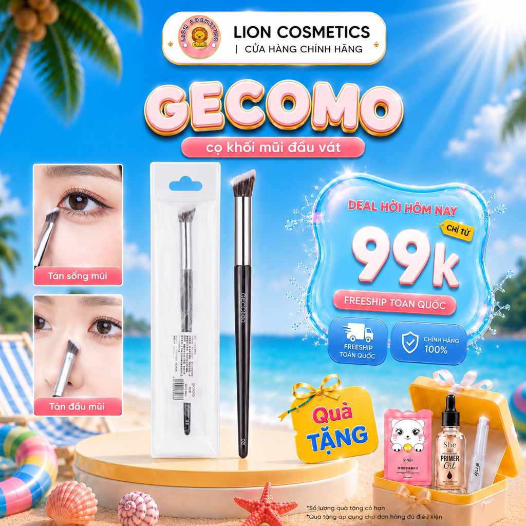 [GECOMO] Cọ Đầu Vạt Xéo Tạo Khối Mũi GECOMO Lông Siêu Mềm