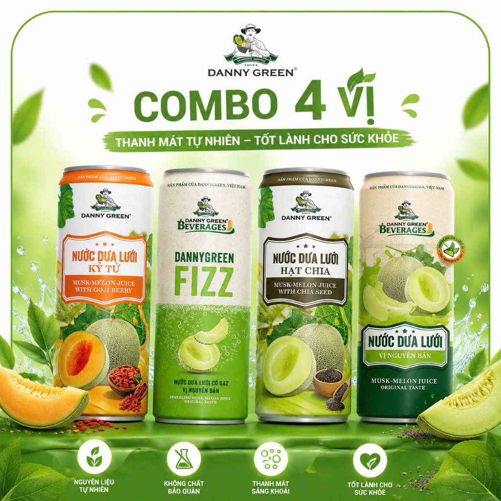 Combo Thùng 6 Loại Nước Trái Cây Danny Green