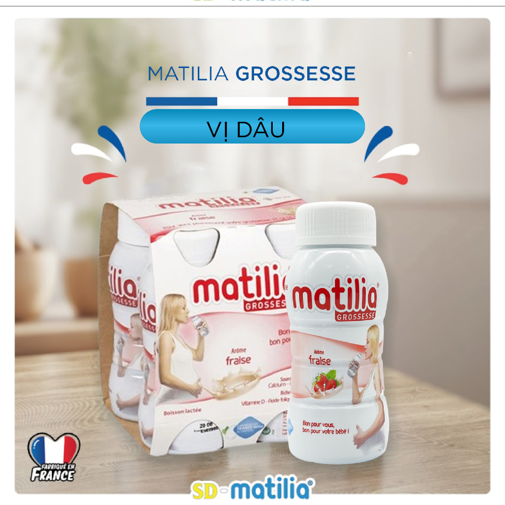 Sữa Bầu Matilia Vị Dâu Nội Địa Pháp Cho Mẹ Bầu