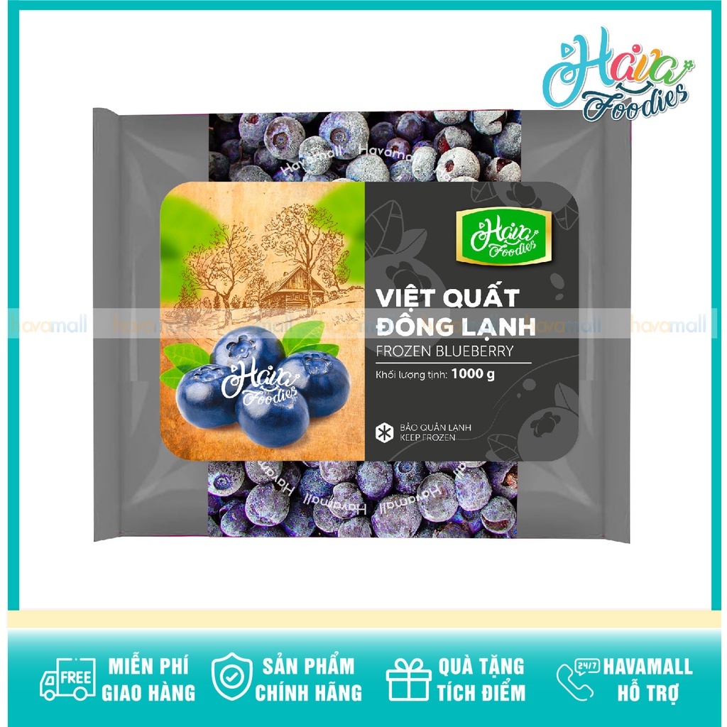 Việt Quất Tươi Đông Lạnh - Blueberries Frozen