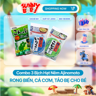 [NHẬT BẢN] Combo 3 bịch hạt nêm tiết kiệm: Rong biển, Cá cơm, Tảo bẹ