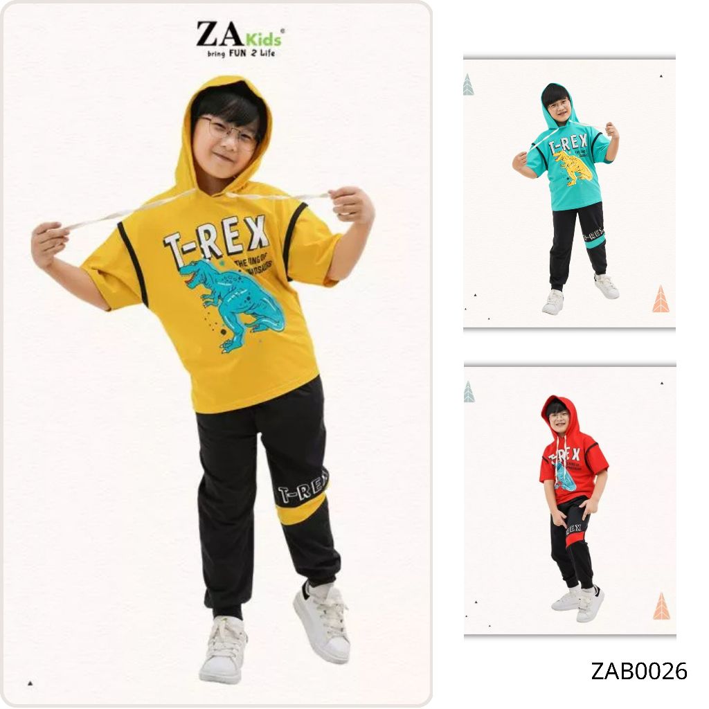 Bộ Quần Áo Thun Tay Ngắn Quần Dài Bé Trai (2-10 Tuổi) ZAKids ZAB0026