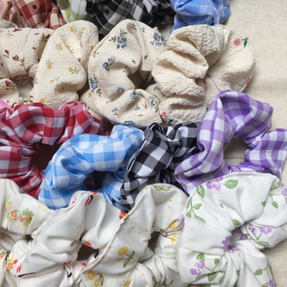 Set 5 Dây Cột Tóc Vải Srunchies Handmade.