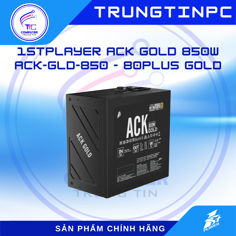 Nguồn máy tính 1stPlayer ACK Gold 850W ACK-GLD-850 - 80 Plus Gold - Chính hãng, BH 7 năm