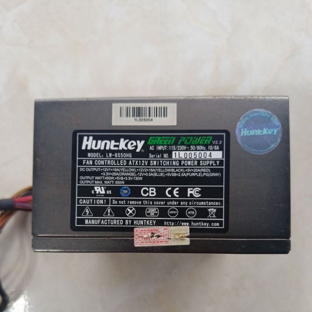 Nguồn công suất thực 550W Huntkey cũ