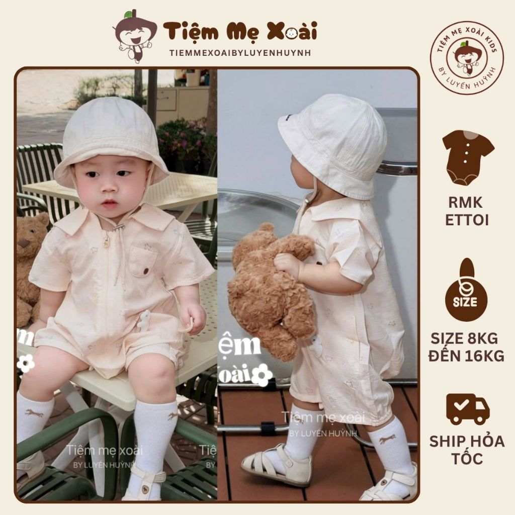Suit rmk ettoi khóa kéo trước cho bé trai