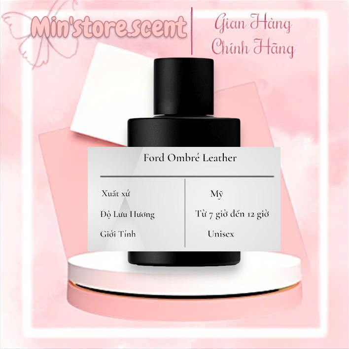 Nước Hoa Unisex Min'store.Scent Om bré Leather EDP 100ml
